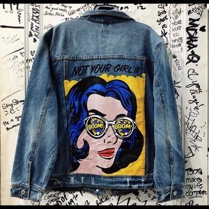 ✨Oversized “Not Your Girl” Jean Jacket ✨